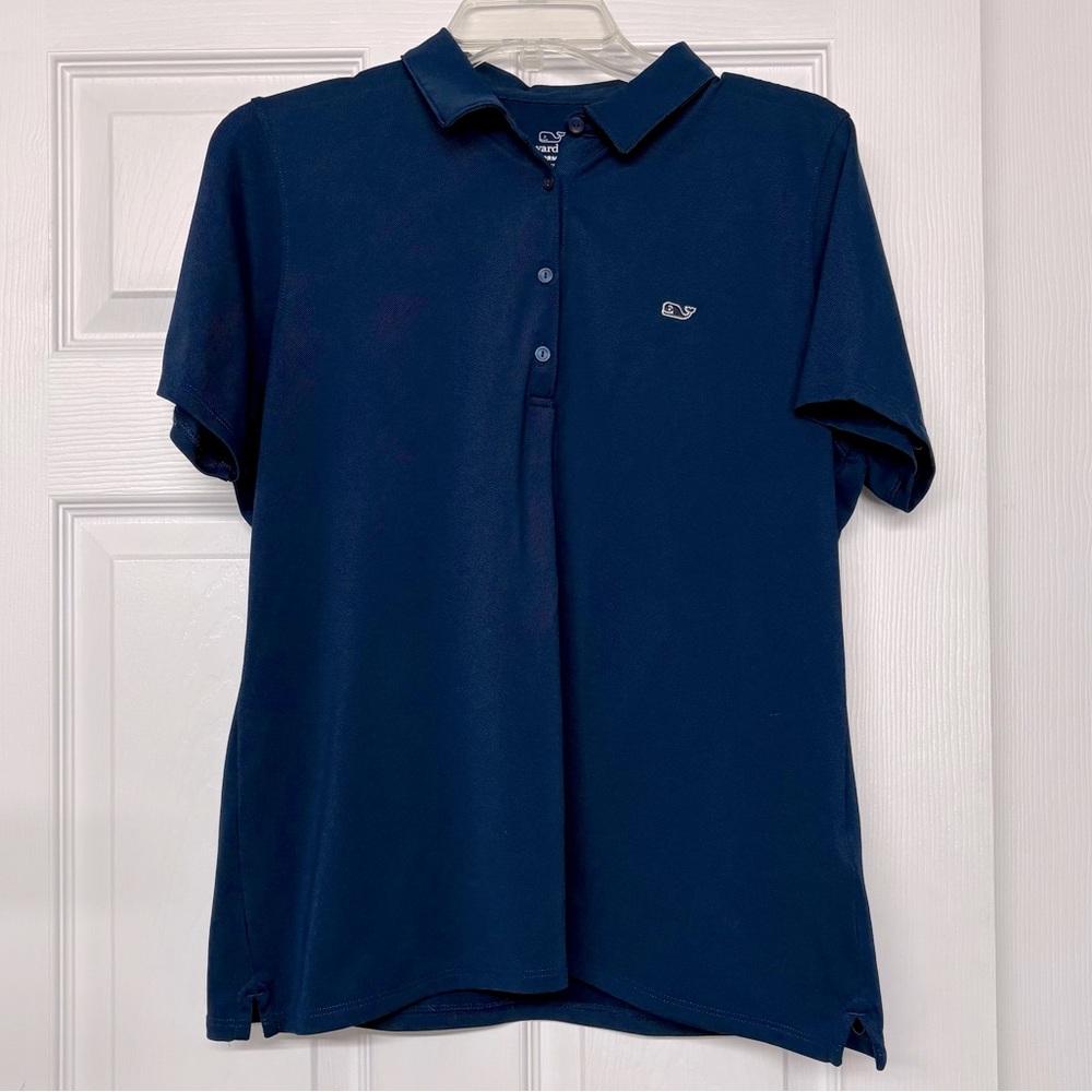 Vineyard Vines Navy Blue Polo Top